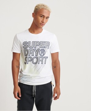 Superdry Core Gradient Graphic Férfi Pólók Fehér | ETIPM1028